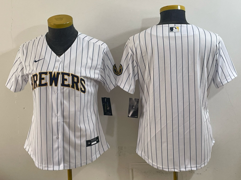 Youth 2026 Milwaukee Brewers blank white Game Nike MLB Jersey 08230012